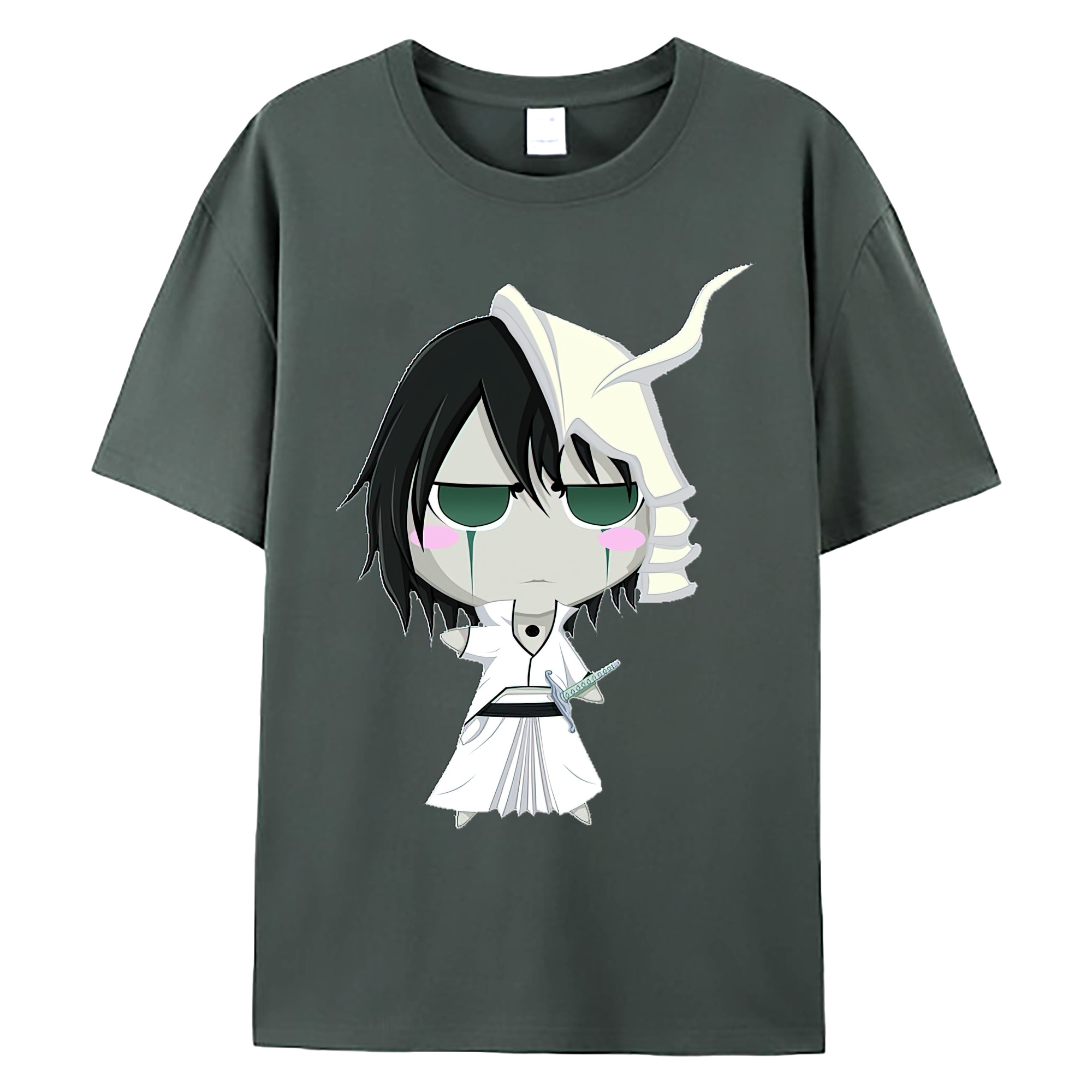 （画像用） ブリーチ ウルキオラ·シファー BLEACH Ulquiorra cifer 綿100％ メンズ半袖Tシャツ｜肌触りやわらか＆通気性